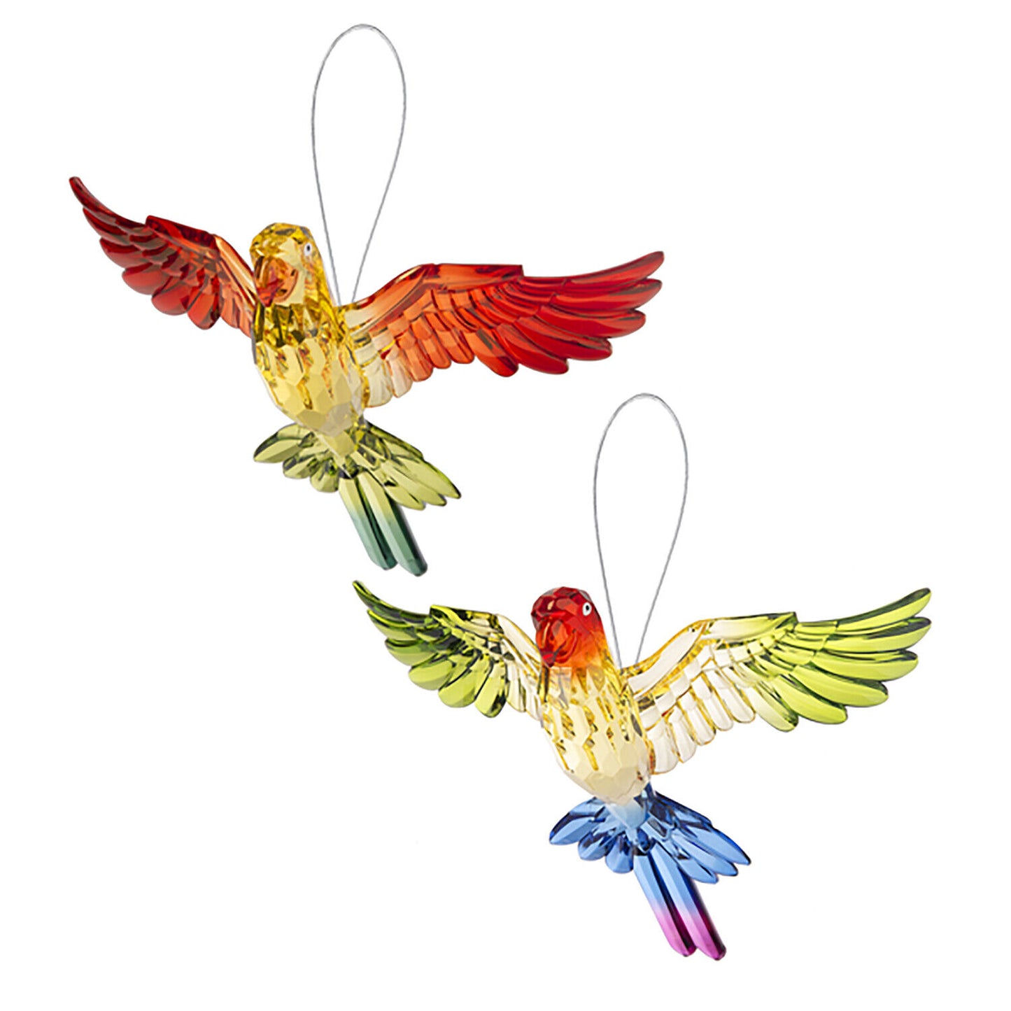 Colorful 7.75" Red Winged Parrot Acrylic Ornament/Sun-catcher