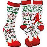 Primitives by Kathy Unisex Socks - Naughty or Nice Decisions Decisions