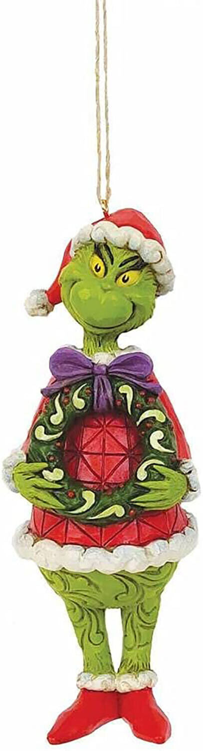Enesco Jim Shore Grinch Holding Wreath Ornament 6009205