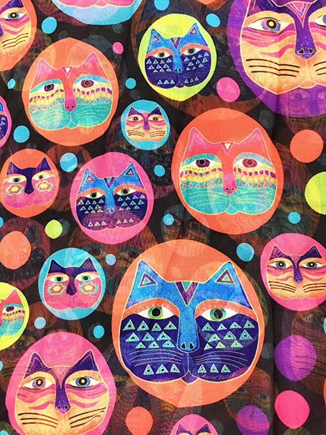 Laurel Burch Artistic Infinity Scarf Collection (Laurel Burch Dottie Cats)