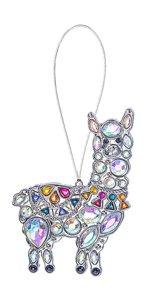 Ganz Llama Acrylic Aurora Borealis Multicolor Crystal Ornament/Suncatcher, 3.5"