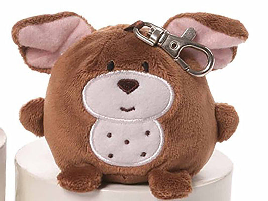 Gund Knuffles Backpack Brown Bunny Clip 3"