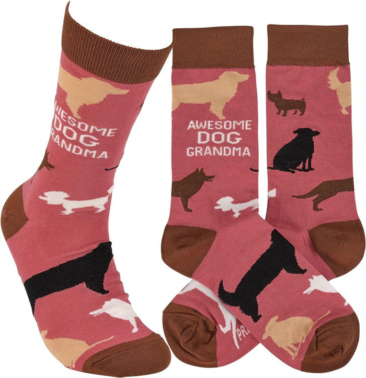 Primitives by Kathy Socks - Awesome Dog Grandma Socks, One Size, Unisex