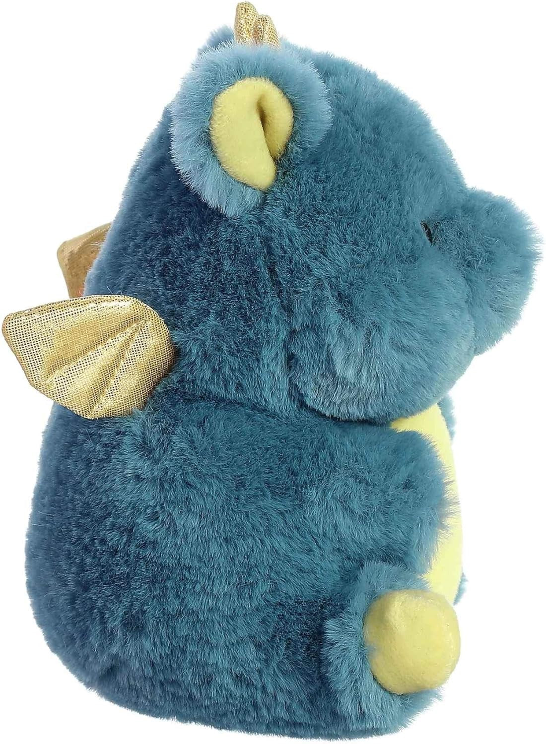 Aurora World Rolly Pluh Stuffed Animal Toy Pet - 7"" Egan Dragon, Blue