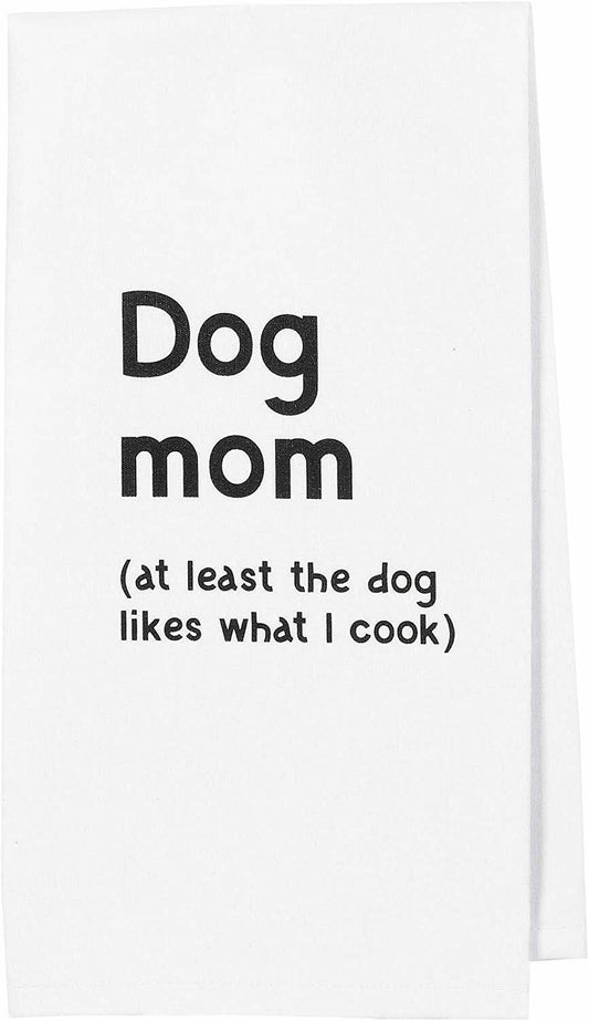 Enesco Parentheses Dog Mom Tea Towel, 28 Inches Long