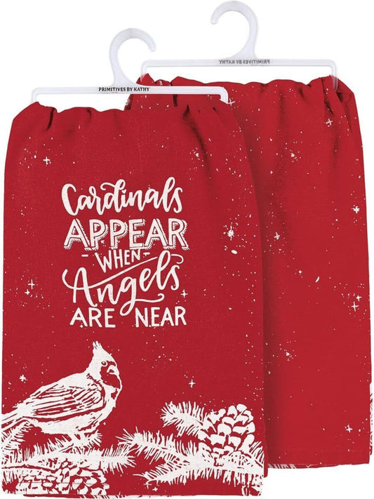 Primitives by Kathy Kitchen Towel - Cardinals Appear When Angels are Near