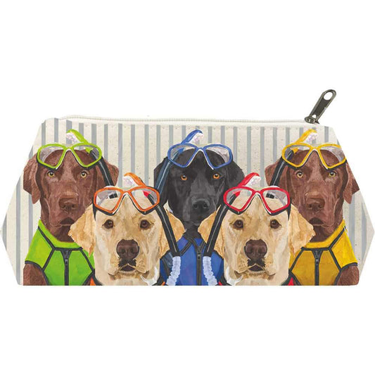 Paperproducts Design The Musketeers Labrador Dogs Cotton Cosmetic Bag (Medium)