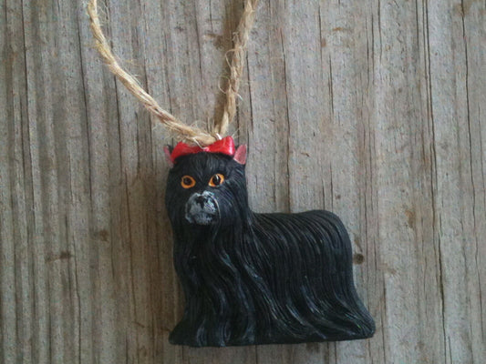 Black Westie Dog Polyresin Christmas Ornament