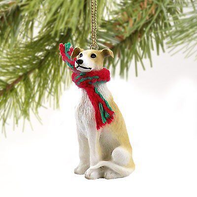 Greyhound Tan & White Original Ornament