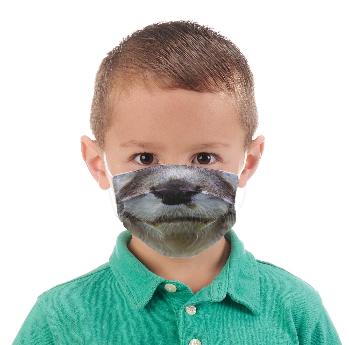 Wildlife Artists Fun Youth Animal Face Masks, Washable, Reusable - River Otter