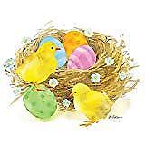 Paperproducts Design 1252347 Chicks & Eggs Beverage Napkins Paper, Multi