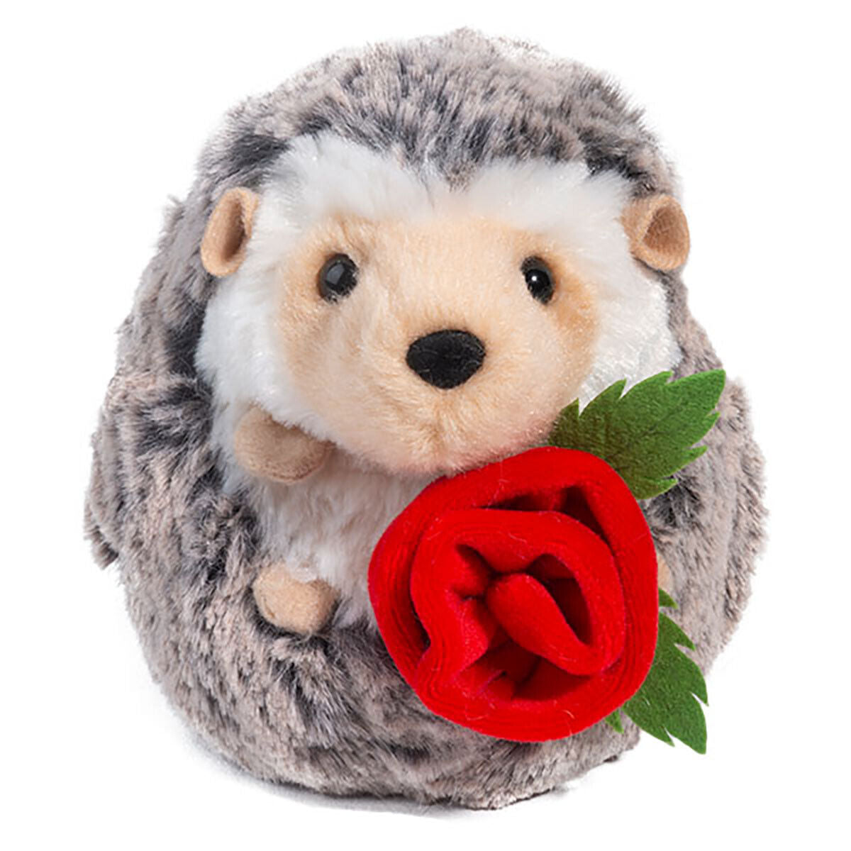 Douglas Spunky Hedgehog with Red Rose Valentine Plush Stuffed Animal Toy, 5"
