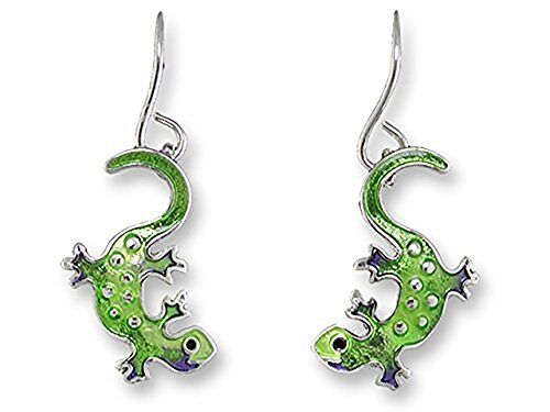 Paul Brent Silver Plated Little Gecko Dangle Earrings 21-46-Z1
