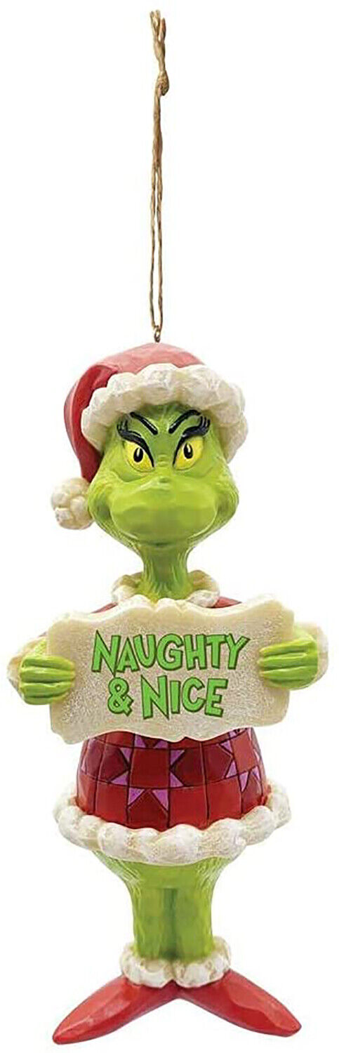 Enesco Grinch by Jim Shore Grinch Naughty and Nice PVC Hanging Ornament