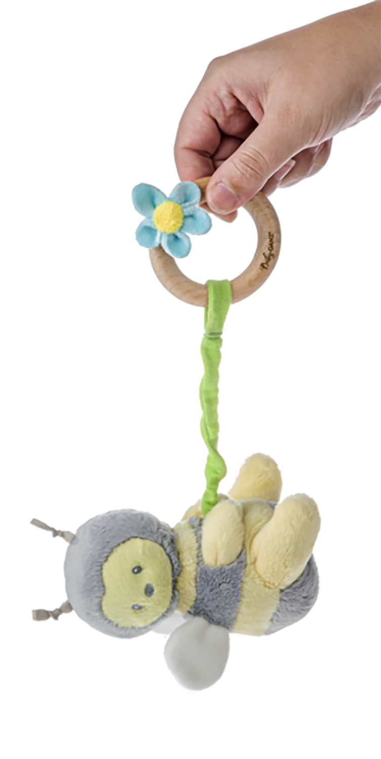 Baby Ganz Sweet as Can Bee Skitter Critter Pull Down Plush Stuffed Animal, 5"