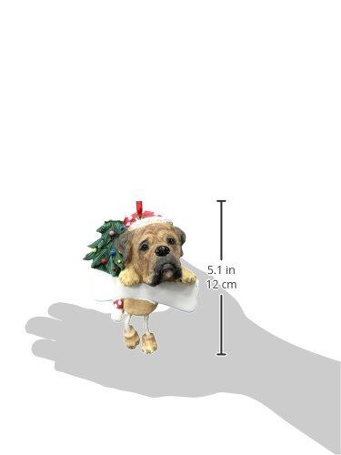 Bullmastiff Ornament "Dangling Legs" Hand Painted and Easily Personalized