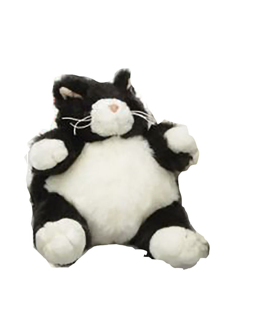 Unipak Black and White Tabby Cat Baby Plumpee Plush Stuffed Animal Toy 7"