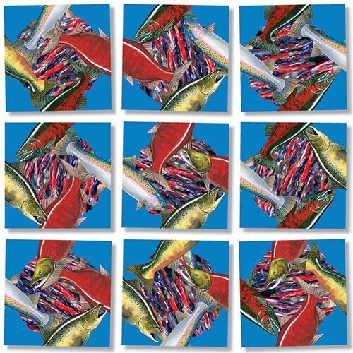 Scramble Squares Salmon Puzzle