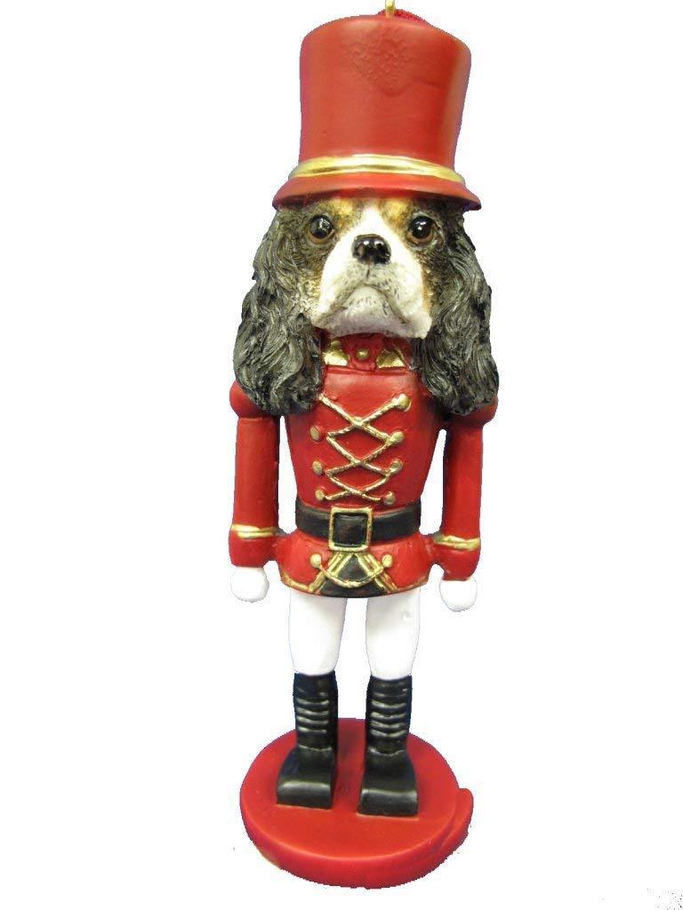E&S Pets Tricolor King Charles Cavalier Spaniel Nutcracker Soldier Dog Ornament