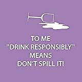 Paperproducts Design Drink Responsibly Beverage Napkins, 5 x 5", Purple