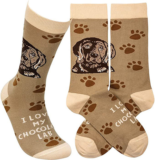 Primitives by Kathy 113733 - I Love My Chocolate Lab Socks