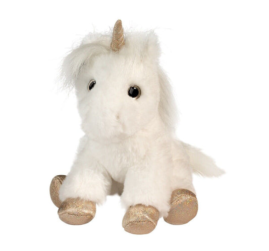 Douglas Cuddle Toys Elodie White Unicorn Mini Soft Plush Stuffed Animal, 6"