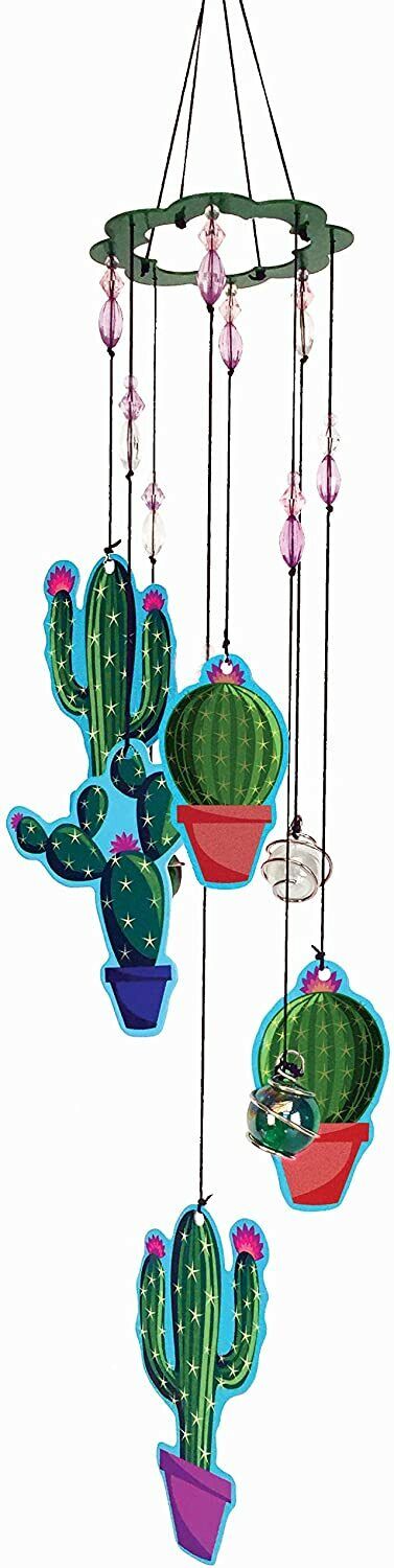 Spoontiques 11916 Cactus Wind Chime, Green