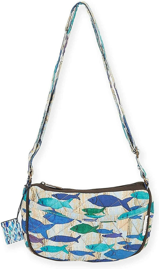 Paul Brent Fish School Small Crossbody Handbag, 9.5x 2.5x 5.5
