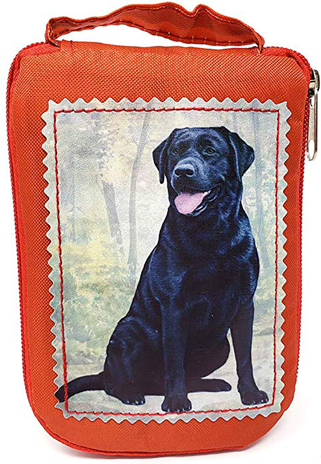 Black Labrador Sitting Foldable Tote Bag - Waterproof - Zipper Market Toteu