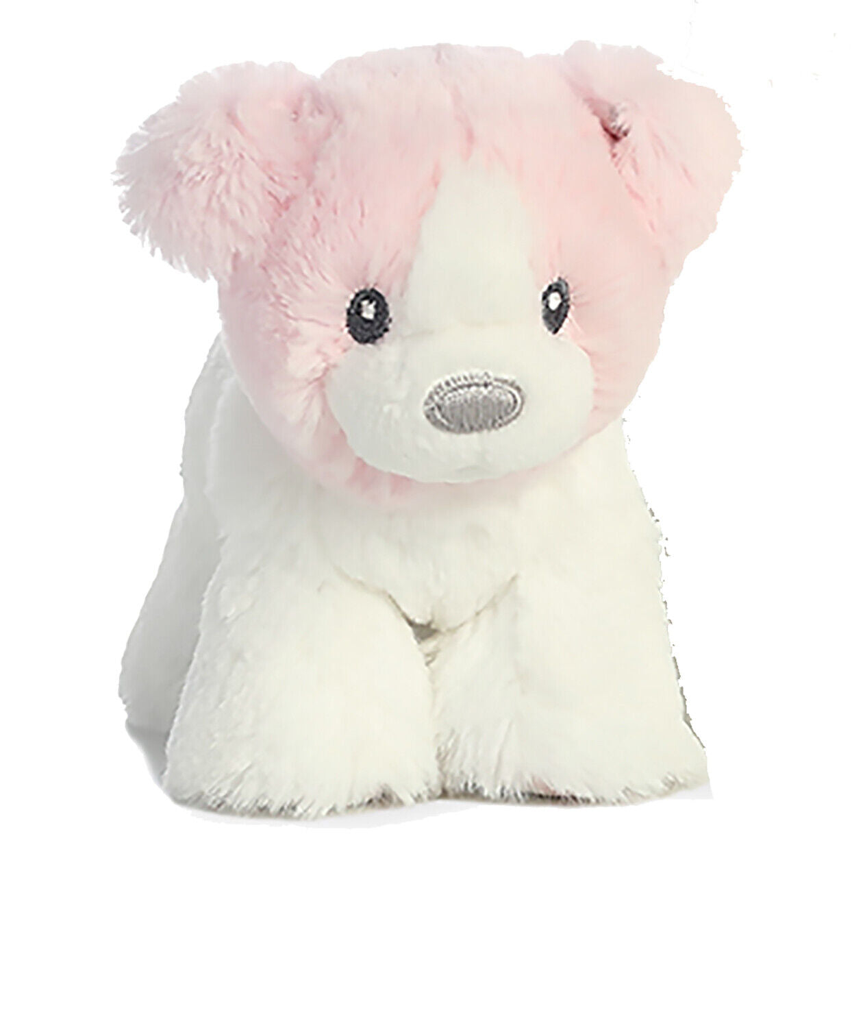 Ebba Plush My First Puppy Pink Polka Dots Animal Rattle 4.5" Tall Standing