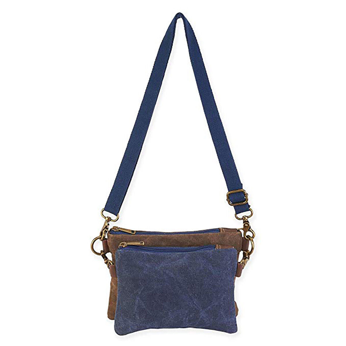 Sun 'N' Sand Essex Winston 2 Piece Crossbody Bag (Brown and Navy)