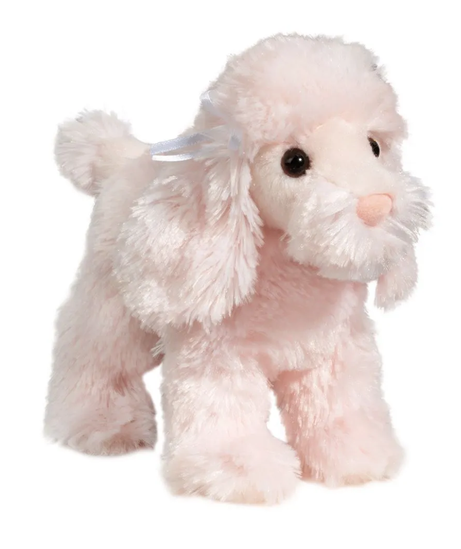 Douglas Cambri Pink Poodle Plush Stuffed Animal Dog, 8"