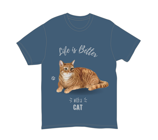 Orange Tabby Cat Unisex 100% Cotton T-Shirt - Super Soft & Comfortable, Small