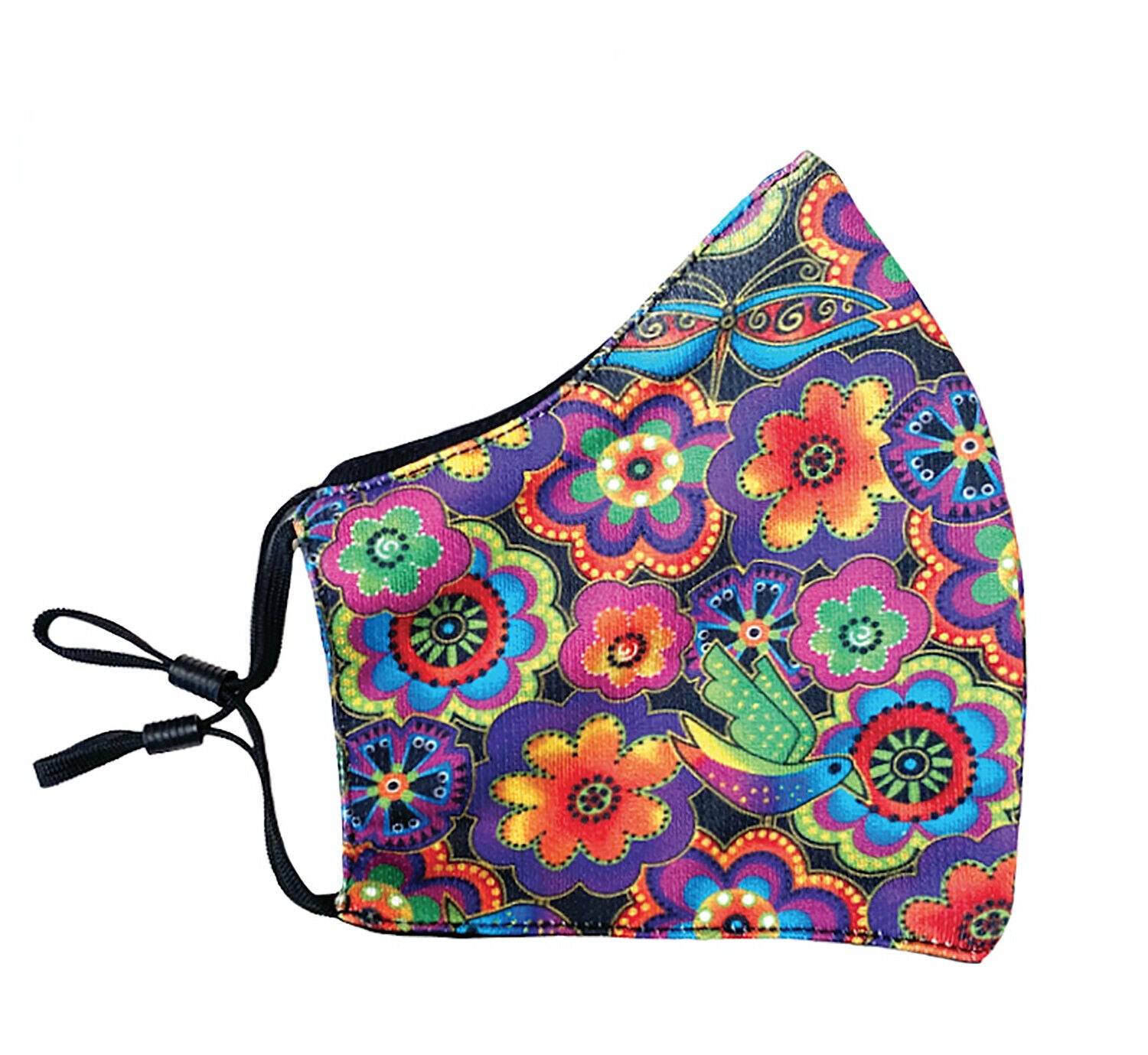 Laurel Burch Studios Boutique Face Mask, Reusable, Florals, Floers