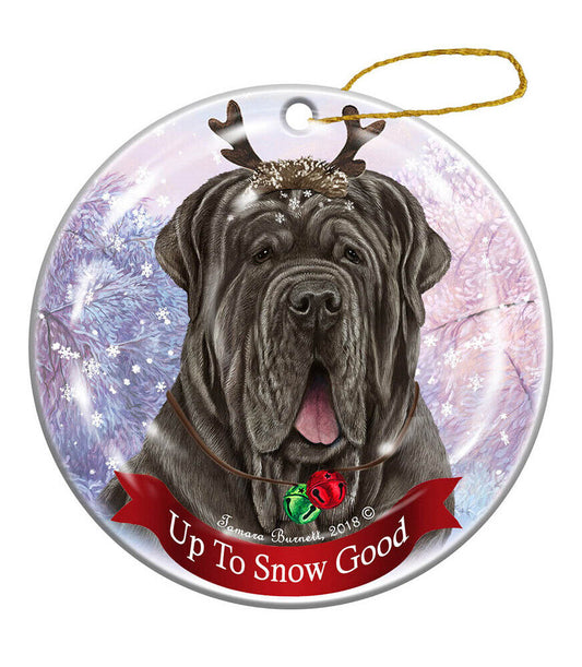 Holiday Pet Gifts Neapolitan Mastiff Tawny Uncropped Dog Porcelain Christmas