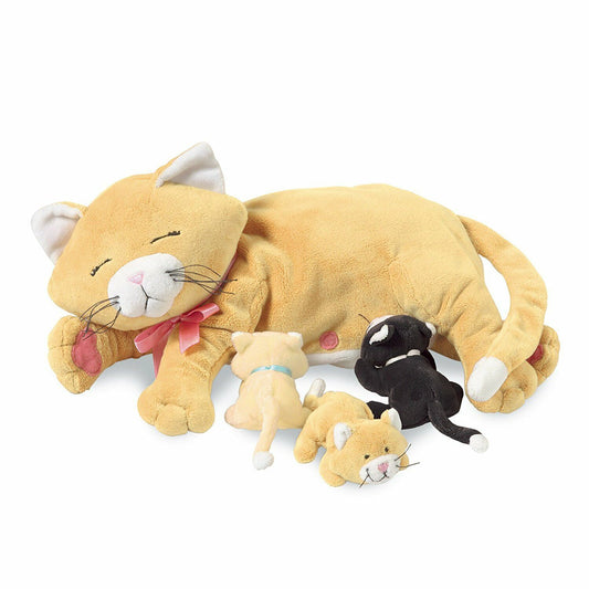 Manhattan Toy Nursing Nina Cat with Kittens Nurturing Soft Toy