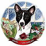 Basenji Black/White Dog Porcelain Ornament Pet Gift 'Santa. I Can Explain!'