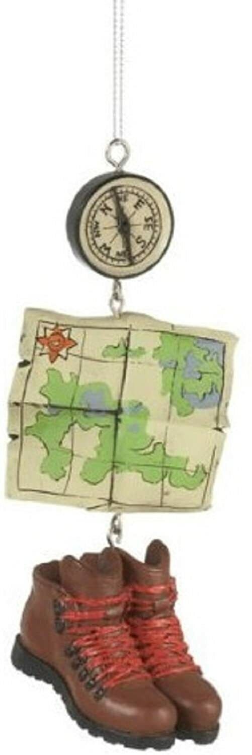 Midwest CBK Compass, Map, Hiking Ornament, 2.25 x 2.25 x 5 inches