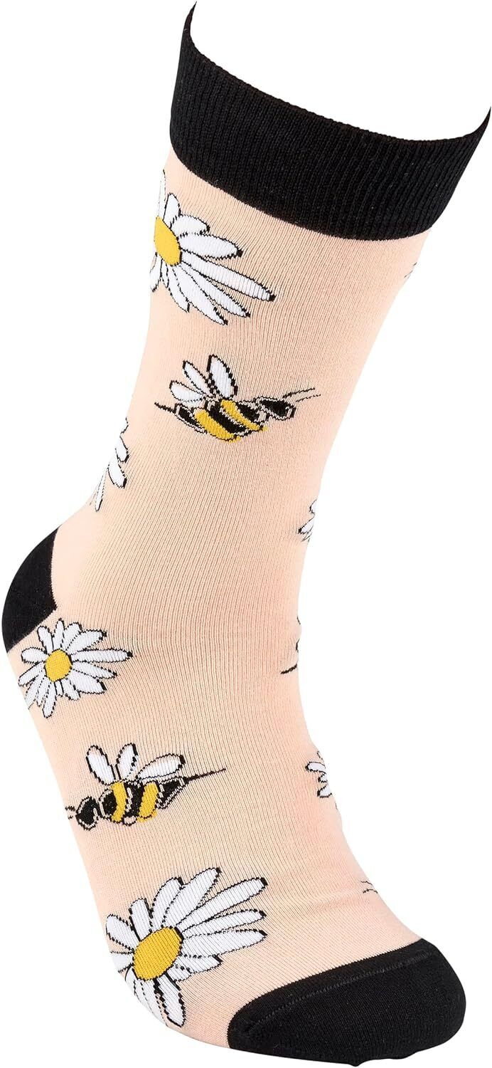 Primitives by Kathy Socks - Bee And Daisy, One Size, Unisex