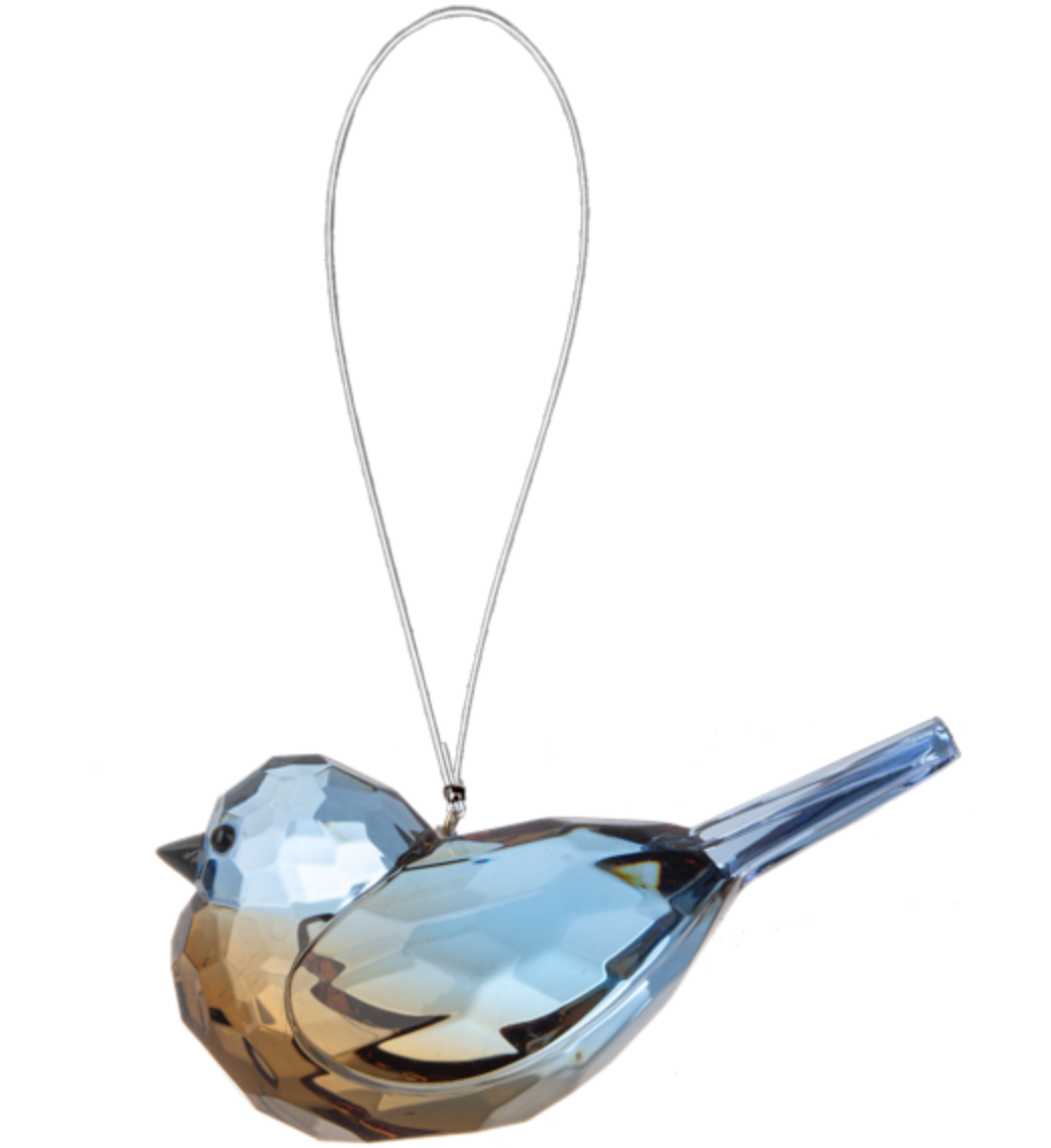 Ganz Crystal Expressions Acrylic Eastern Blue Bird Ornament, 3 1/4"