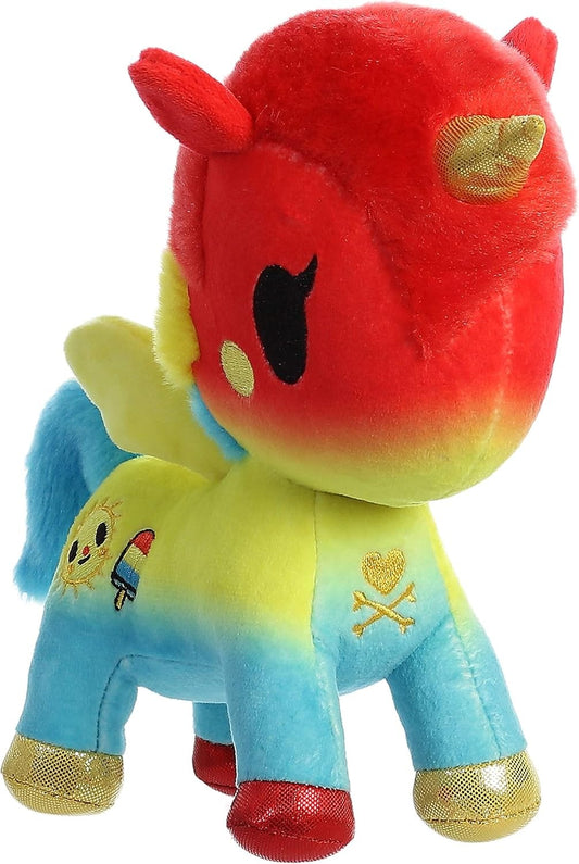 Aurora© Tokidoki Summer Unicorno Stuffed Animal Toy, Multi 7.5 inches