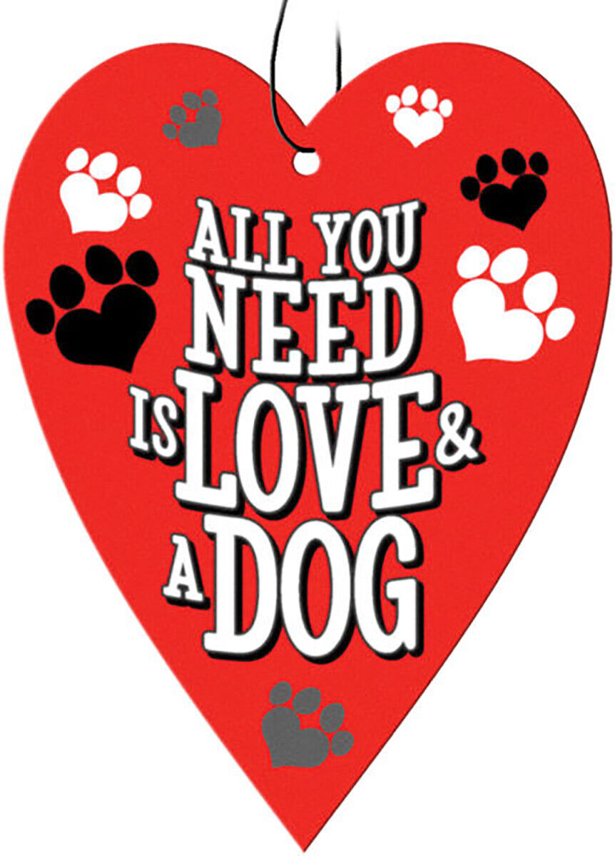 Spoontiques All You Need is Love and a Dog Auto Car Air Freshener (3-Pack)