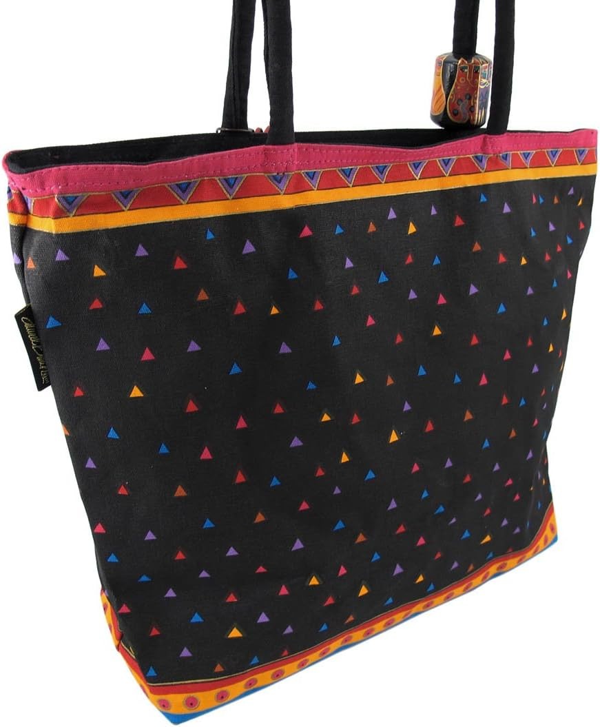Laurel Burch Feline Friends Shoulder Tote Zipper Top, 19 by 5 by 15-Inch