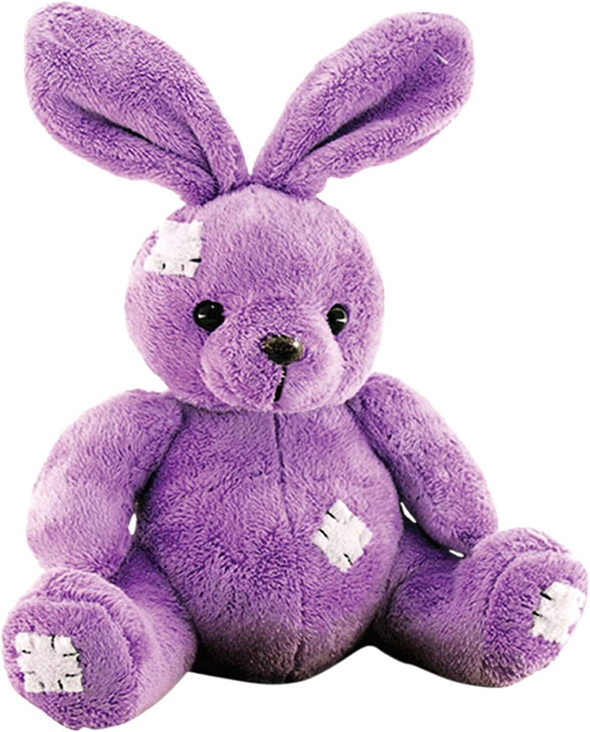 Enesco Kalidou Bunny Rabbit with Patches Plush Stuffed Animal, 7 Inch, Lavender