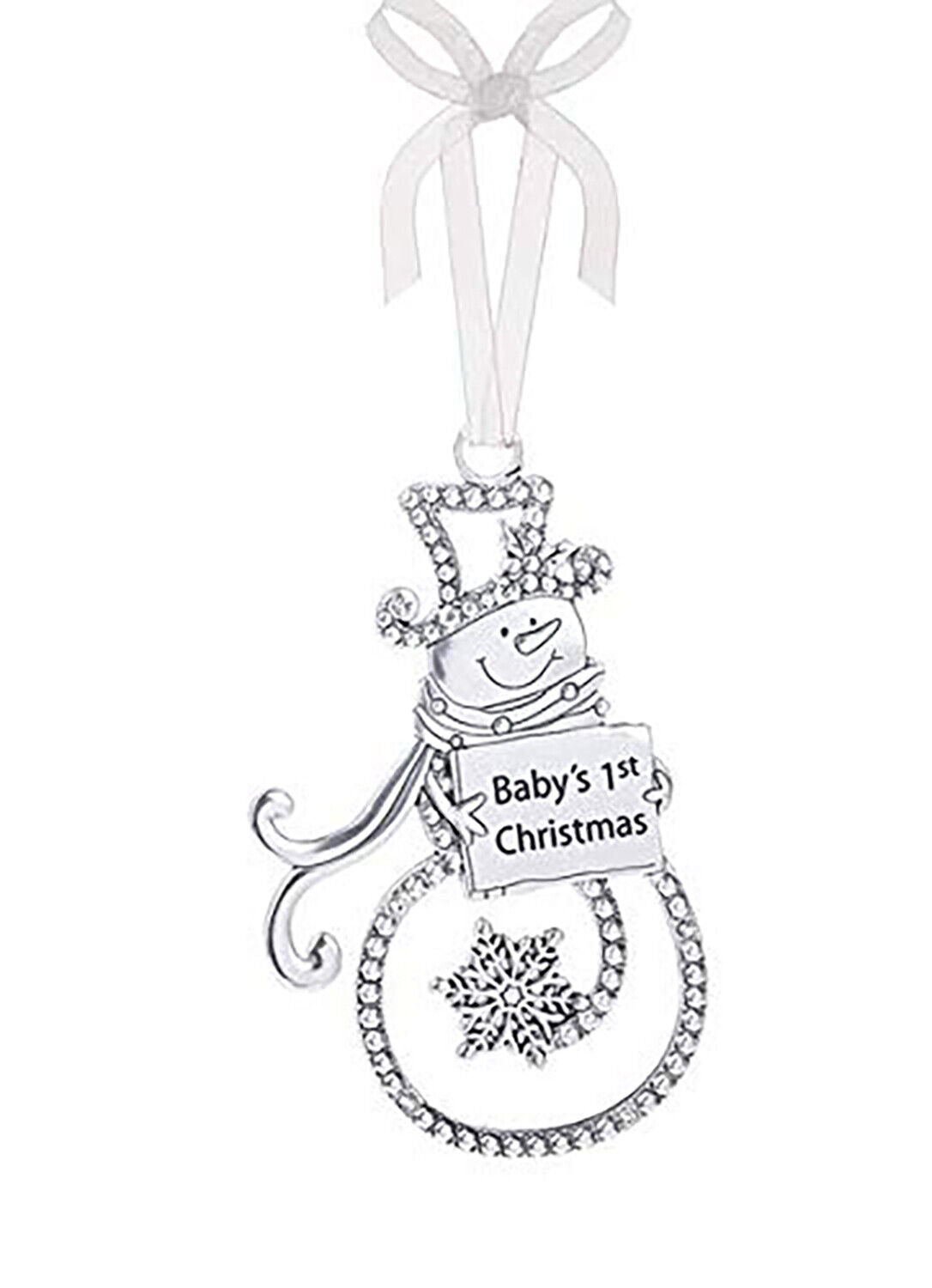 Ganz Ornament - Baby's 1st Christmas - Silver