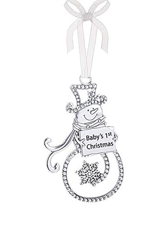 Ganz Ornament - Baby's 1st Christmas - Silver