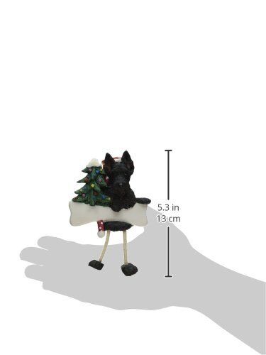 Scottish Terrier Ornament "Dangling Legs" Hand Painted and Easily Personalized