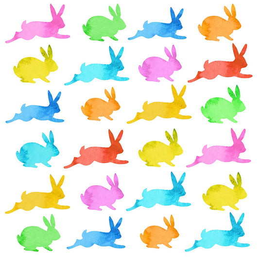 Paper Products Design, Napkin Beverage Aquarell Bunnies, 20 count