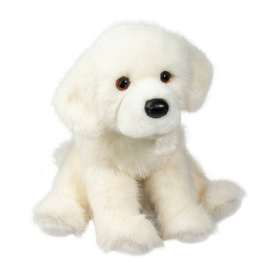Douglas Toys Everest White Retriever Plush Stuffed Animal Toy, 12" sitting
