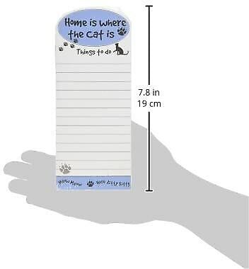 "Home Is Where The Cat Is" Magnetic List Pads Uniquely Shaped Sticky Notepad